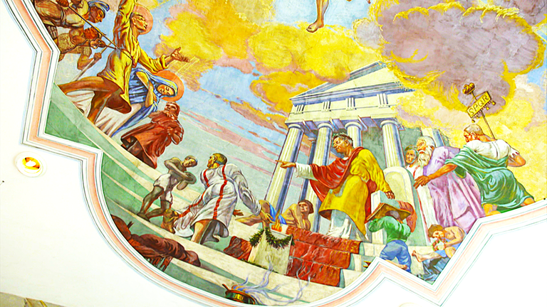 Deckenmalerei in der Dorfkirche