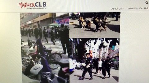 Screenshot Internetseite der Nichtregierungs-Organisation China Labor Bulletin: Berichterstattung zu Streiks  bei der zu Stihl gehörenden Zama Group in Shenzen in China