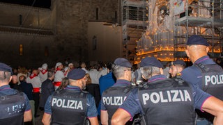 Polizeieinsatz in Viterbo am 03. August 2025