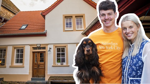 Franzi und Peter haben es sich in ihrem gemieteten 200 Jahre alten Landhäuschen gemütlich gemacht.