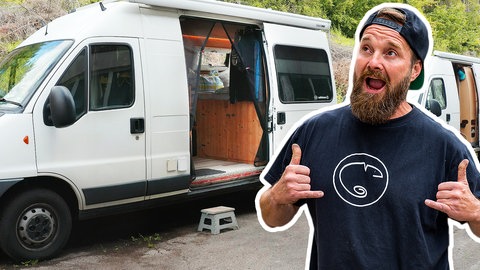 Chris lebt Vollzeit in seinem selbst ausgebauten Camper-Van.
