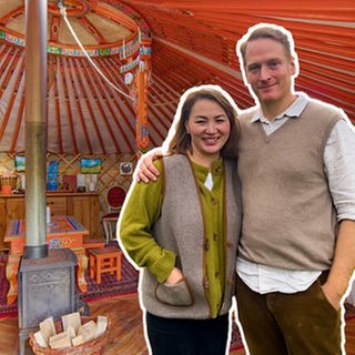 Sarantuya und Jan wohnen in einer echten mongolischen Jurte direkt am Stadtrand.