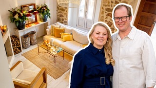 Patricia Kelly und ihr Mann Denis in ihrem Ferienhaus auf Mallorca.