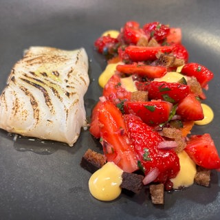 Erdbeervorspeise von Köchin Luisa Jordan