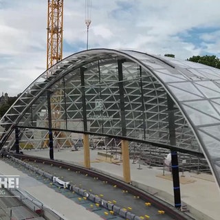 Der Eingang des neuen Stuttgarter Hauptbahnhofs