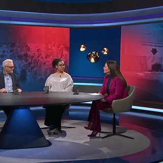 Moderatorin Alexandra Gondorf mit ihren heutigen Gästen