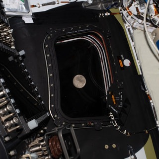 The Moon seen from the Orion spacecraft.
